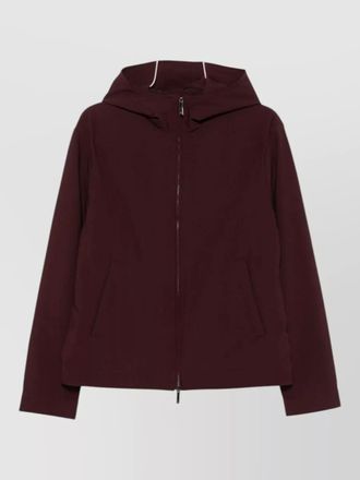 Emporio Armani nylon hooded jacket side pockets design
