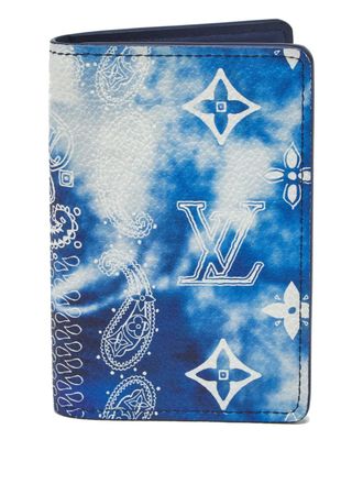 Louis Vuitton monogram bandana leather pocket organiser wallet - Blue