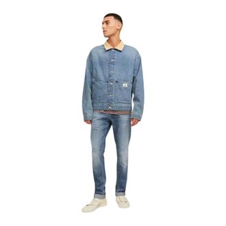 Jack & Jones Jack And Jones Herenjeans van Bengaline, reguliere pasvorm (Blauwe Denim)