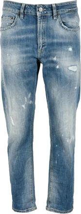 Dondup Mila Zipper Jeans - Dames - Slim Fit Jeans - Blauw - W28 - Katoen - Jeans