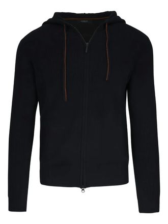 Kinross Cashmere zip-up hoodie - Black