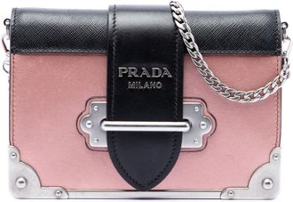 Prada Pre-owned Prada Saffiano Trimmed Metallic City Calf Cahier Crossbody Ladies Z71R24QZMHQZ6APJ
