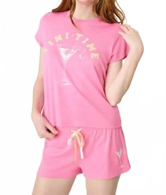 PJ Salvage Tini Time Softee Short Pajama Set In Sorbet