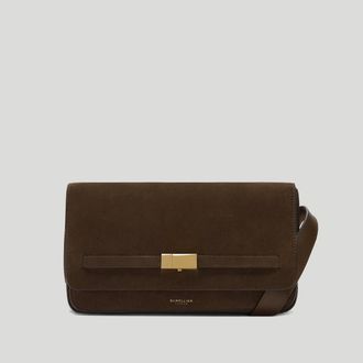 DeMellier The New York Crossbody in Mocha Suede Leather Crossbody bag