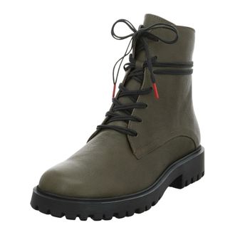 Think Enkellaarsjes - Dames - Schoenen - Groen - Maat: 39 EU Leer