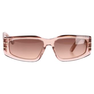 Dior Pre-owned Womens DiorSignature S9U Rectangular-Frame Sunglasses in Pink Acetate - Rose - One Size