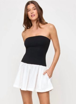 L*Space Sienna Mini Dress In Blk/white