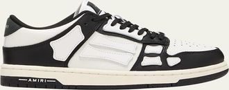 Amiri Skel Bicolor Leather Low-Top Sneakers