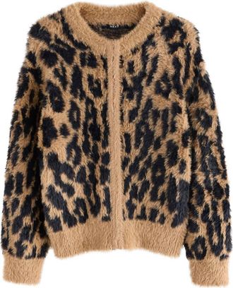 Next Fluffy Animal Print Cardigan at Nordstrom, Size X-Small