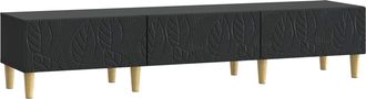 vidaXL Mueble De Tv 147 X 34,5 X 30 Cm Negro Madera De Ingenier&iacute;a Vidaxl