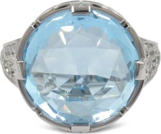 Bulgari Anello in oro bianco 18 carati con diamanti anni 2010 - Argento