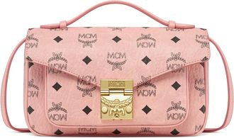 MCM Mcm, Tassen, Dames, Roze, ONE Size, Leer, Crossbody Pouch in Visetos Original