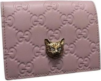 Gucci Pink Leather Wallet (Bi-Fold) (Pre-Owned)