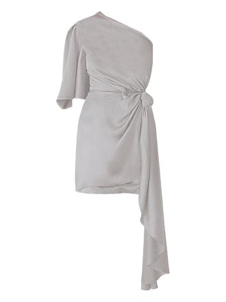 Solace London Marcie dress - women - Satin - 12 - Grey