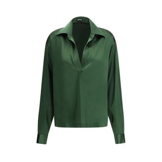 Tom Ford Blouses, female, Green, Size: XS Stretch Silk Shirt