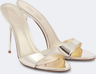 PARIS TEXAS Lidia 105 mirrored leather mules