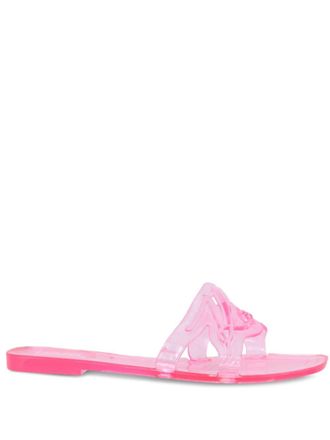 Karl Lagerfeld Jelly Signature transparent slides - Pink