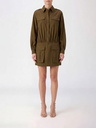 7 For All Mankind Mini Shirtdress in Cotton with Fringe Details