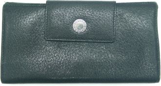 Bulgari Black Leather Long Wallet (Bi-Fold) (Pre-Owned)