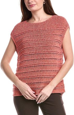 Lafayette 148 New York Bateau Neck Open Stitch Pullover