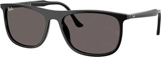 Ray-Ban Rb 2216 Zonnebril- Donker Montuur- Grijze Lenzen - unisex - Zonnebrillen - Zwart - 61 MM - Accessoires
