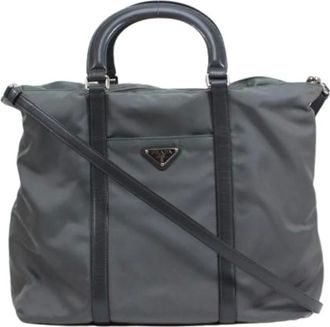Prada Pre-owned Tote Bags, female, Gray, Size: ONE SIZE Pre-owned Vintage Tote Bag