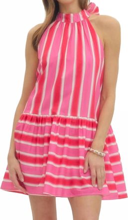 Entro Strawberry Sugar Dress In Pink Red
