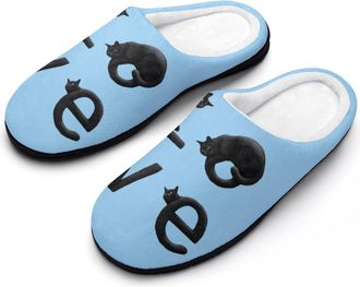Generic Cat Mama Pet Lover Womens Slippers Warm House Slippers Indoor House Shoes with Anti-Skid Rubber Sole