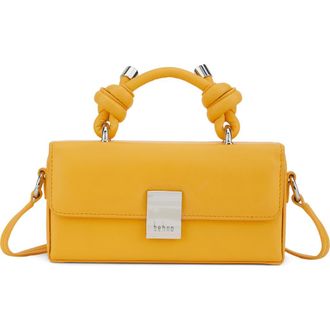Behno Micro Mary Soft Metallic Leather Crossbody Bag in Pollen at Nordstrom