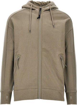 C.P. Company Cotton full-zip hoodie with lenses Man XXL