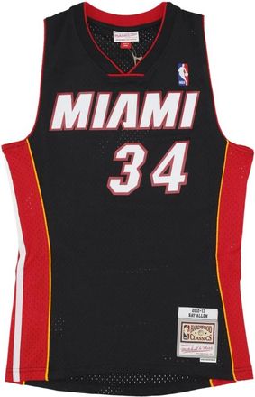 Mitchell & Ness NBA Zwarte Jersey 2012 Ray Allen - Heren - Fitness - Zwart - S - Polyester - Fitness