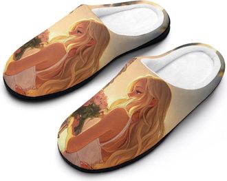 Generic Leaning Tower of Pisa Woman Womens Slippers Warm House Slippers Indoor House Shoes with Anti-Skid Rubber Sole