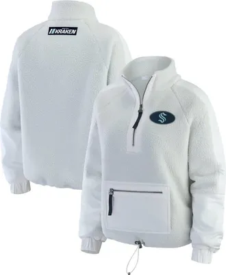 WEAR by Erin Andrews Womens WEAR by Erin Andrews Gray Seattle Kraken Polar Fleece Quarter-Zip Jacket at Nordstrom, Size Xx-Large