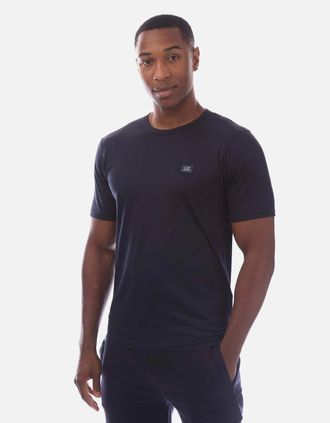 C.P. Company Mens 70/2 Mercerized Jersey Logo Patch T-Shirt - Navy - Size: 40