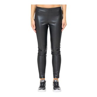 Ermanno Scervino High-waisted Faux Leather Leggings - Dames - Leggings - Zwart - 2XS - Polyester - Broeken