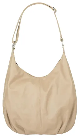 Cluty Shopper CLUTY, Damen, Gr. B/H/T: 31cm x 28cm x 7cm onesize, beige, Leder, leicht gl&auml;nzend, unifarben, Taschen Shopper, echt Leder, Made in Italy