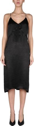 Dsquared2 Midi Dress With Crossed Shoulder Straps