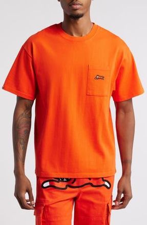 Icecream Embroidered Cotton Graphic Pocket T-Shirt in Spicy Orange at Nordstrom Rack, Size Small R