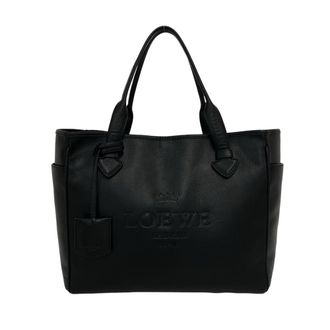 Loewe Black Leather Handbag Shoulder Bag Tote Bag (Pre-Owned)