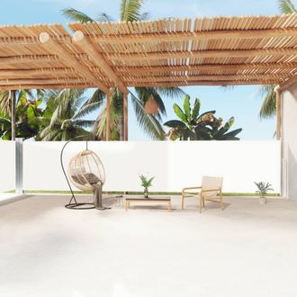 Berkfield Home Retractable Side Awning Cream 160x1200 cm in Beige