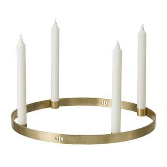 Ferm Living Candelabra Bougeoirs - Gold - Brass - Designer Trine Andersen