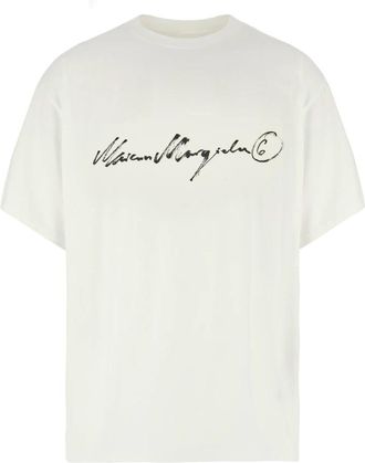 Maison Margiela T-shirt - Heren - T-shirts - Wit - M - Katoen - Tops