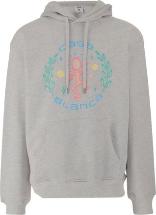 Casablanca Sweater met verstelbare capuchon en logo - Grijs