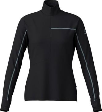 LOEFFLER Midlayer Fine Transtex Merino Merinoshirt f&uuml;r Damen | schwarz/grau