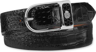 Billionaire Boys Club Leather Belt Crocco Men in Black/nickel at Nordstrom, Size 100