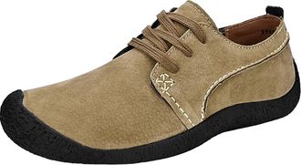 Generic Mens Sport and Outdoor Shoes, Flats Shoe Lace Up Work Shoes Low-Top Suede Shoe Retro Fashion Walking Trainers Comfortable Casual Trainer Hard Wearing 