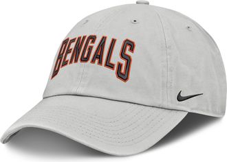 Nike Cincinnati Bengals Primetime Club Arched Nike Mens NFL Adjustable Hat in Grey | NF020BB9A-BYX