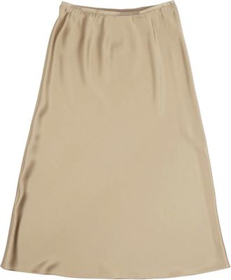 Max Mara Midi Skirts, female, Brown, Size: XS Carnet Silk-Satin Midi Skirt
