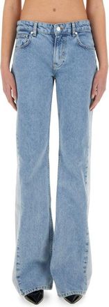 Moschino Two-Tone Flared Denim Jeans