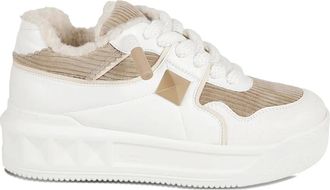 Valentino Garavani Rockstud leather sneakers - women - Calf Leather/Fabric/Rubber - 37.5 - White